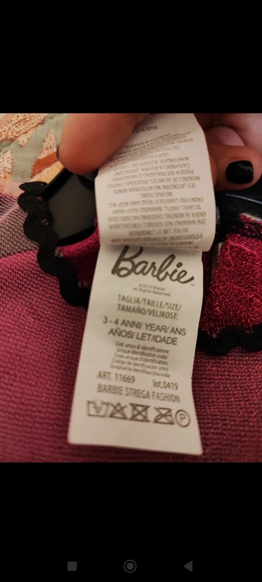 Costume carnevale Barbie streghetta 3/4