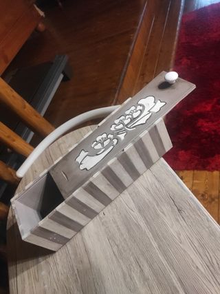 Scatola in legno decorata stencil