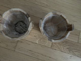 2 vasi per fiori in legno