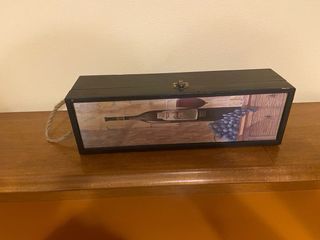 Caja botella vino de madera