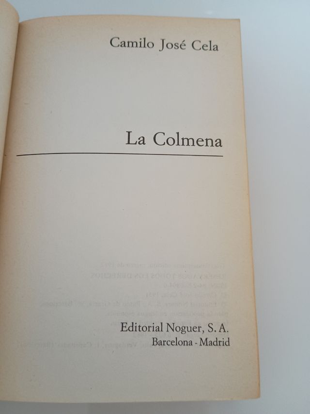 Novela La Colmena Camilo José Cela
