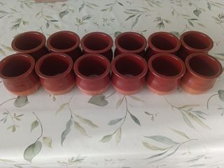 12 vasos/recipientes cerámicos ecológicos CERMER