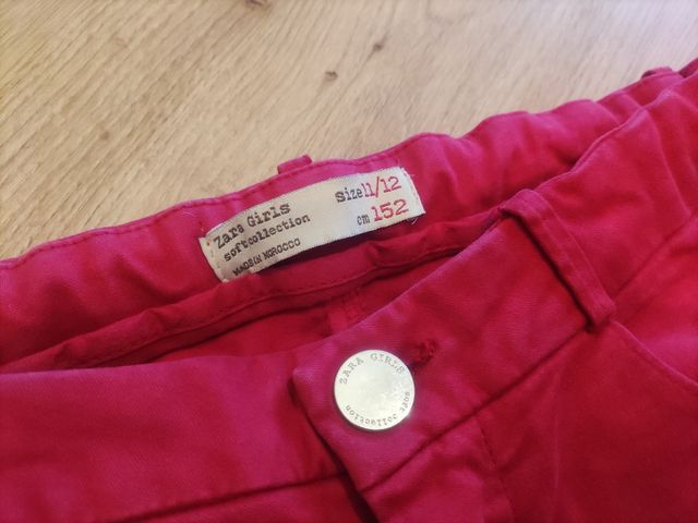 Pantalón Vaquero Rojo, marca ZARA, 11-12