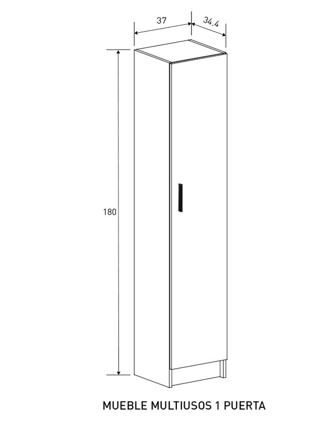 MUEBLE MULTIUSOS 1 PUERTA MOD. AURA BLANCO🤩