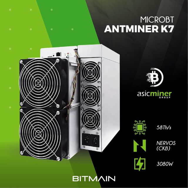 ⛏️Antminer K7 (58TH/s)🚀 2 años de garantía