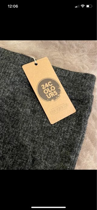 Falda lana tubo gris