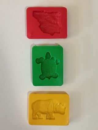 3 MOLDES PLASTILINA JOVI ESPAÑA ANIMALES