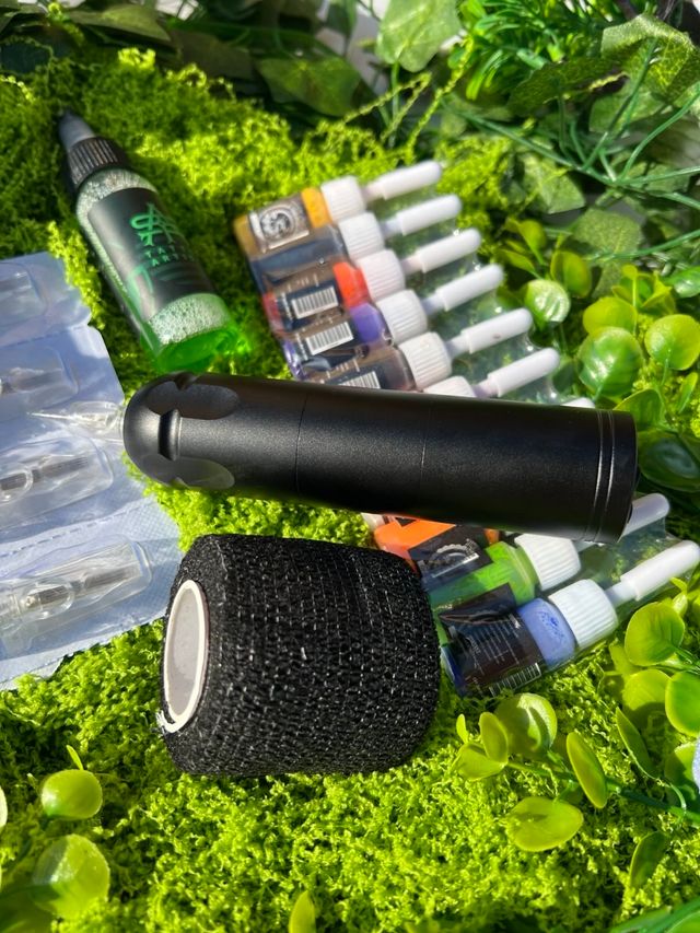 Kit de Tatuaje 🎨✍️ Profesional Completo Máquina