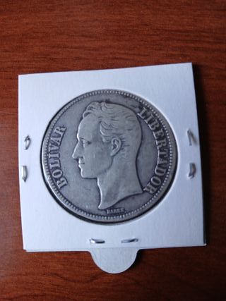 5 Bolívares de plata 1912-1924