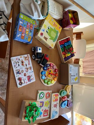 Lote juguetes de madera y puzzle. Tambien venta po