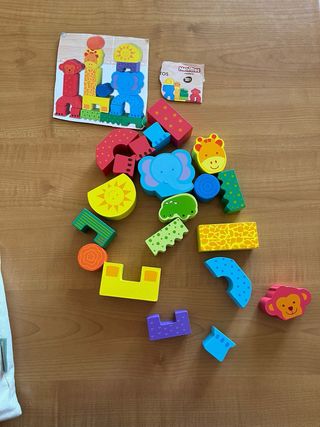Lote juguetes de madera y puzzle. Tambien venta po