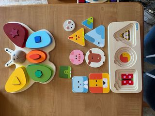 Lote juguetes de madera y puzzle. Tambien venta po