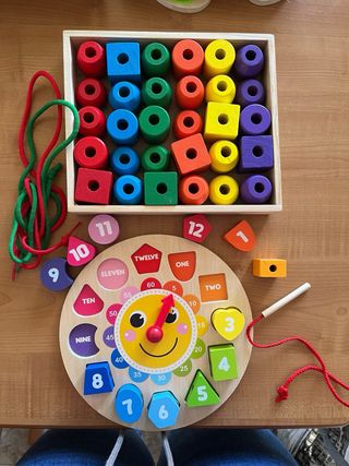 Lote juguetes de madera y puzzle. Tambien venta po