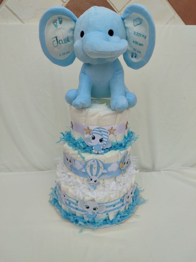 Elefante natalicio peluche personalizado