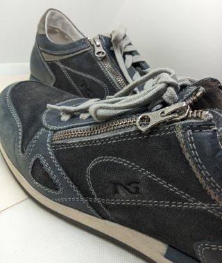 NeroGiardini Sneakers Dream Blu in pelle e crosta