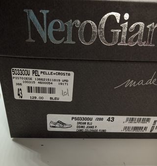 NeroGiardini Sneakers Dream Blu in pelle e crosta