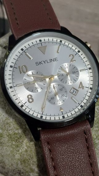 Reloj Cronógrafo Cabllero Piel Marrón