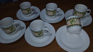 Set 6 tazzine con piattino Fructalia