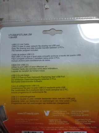 Cable USB macho, macho