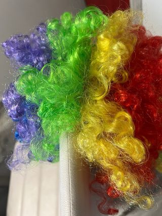 Peluca payaso tricolor