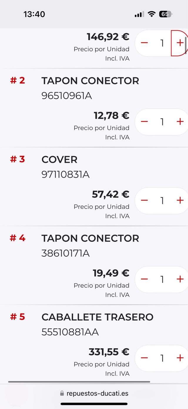 38610171a tapon conector ducati v2