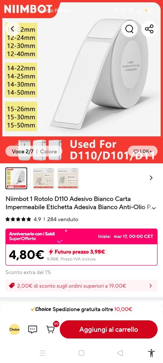 Rollo NIIMBOT D110 + 