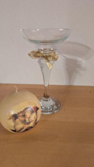 Porta candela con candela