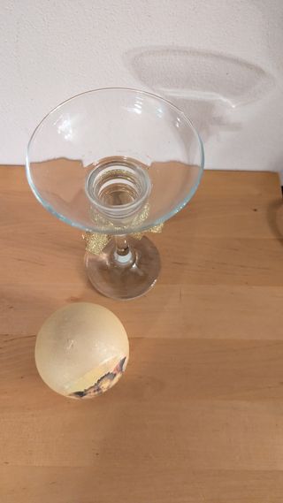 Porta candela con candela