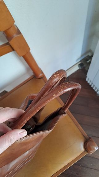 Borsa vintage pelle anni '70