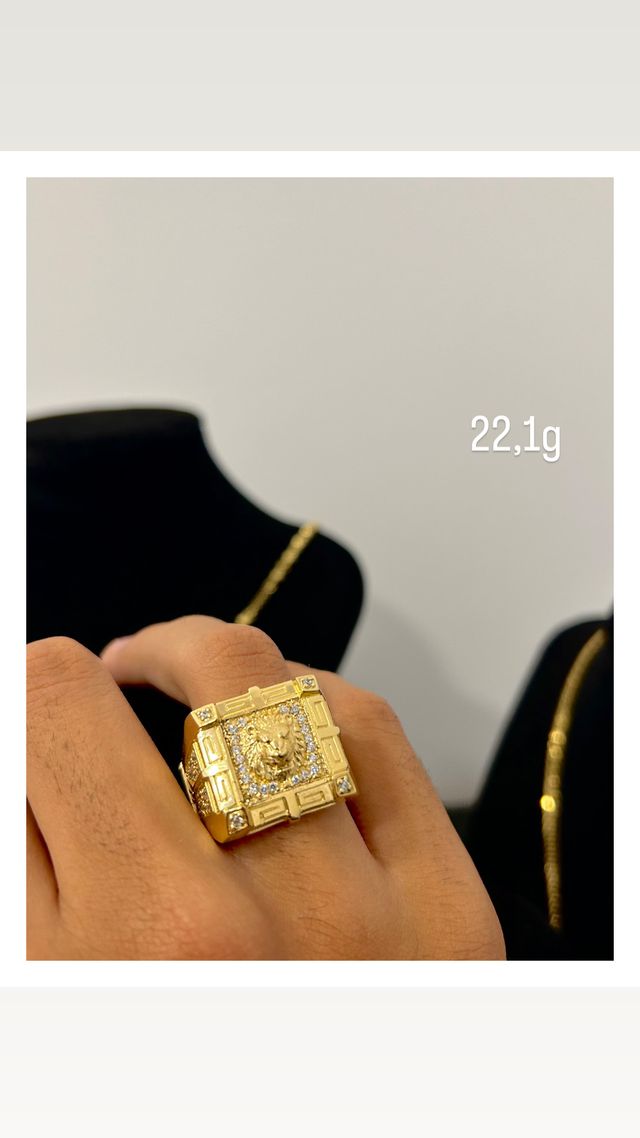 Anillo León 22g Oro 18k NUEVO