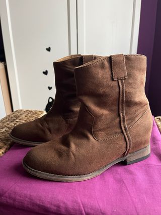 Botines serraje con cuña interior talla 39 