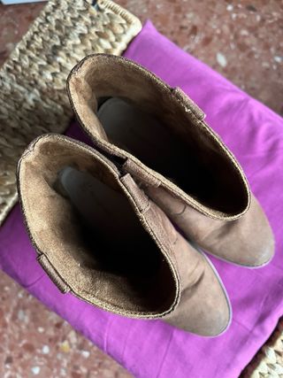 Botines serraje con cuña interior talla 39 