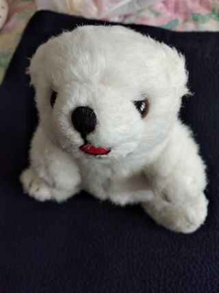 Pupazzo peluche orso bianco