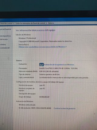 Pc / Ordenador sobremesa