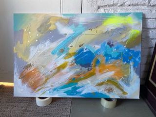 cuadro abstracto colorido 90x60
