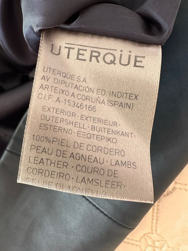 Falda cuero Uterque 44