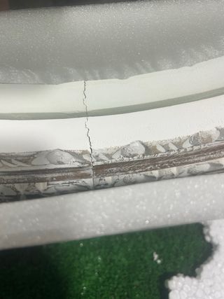 Home ESPRIT Espejo de Pared Blanco Marrón Madera d