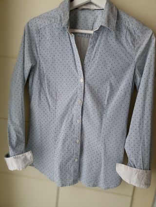 Chaleco Zara  + camisa HM