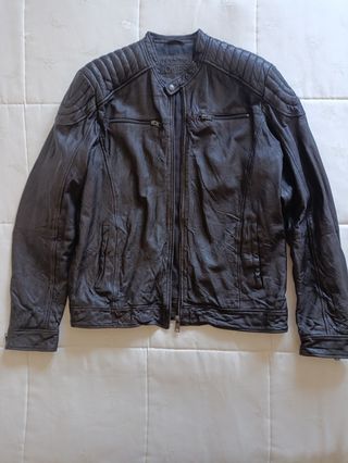 Cazadora de cuero hombre