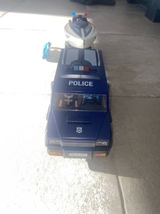 Coche policia remolque lancha playmobil