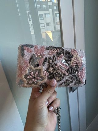 Bolso brillantes flores