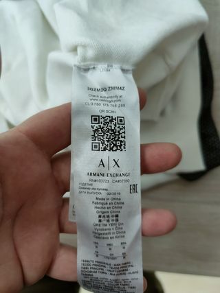 Jersey Armani Exchange blanco negro M