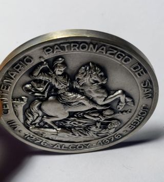 Medalla Centenario Patronazgo S. Jorge Alcoy PLATA