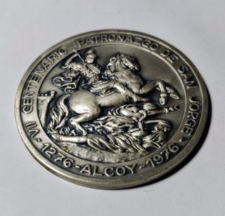 Medalla Centenario Patronazgo S. Jorge Alcoy PLATA