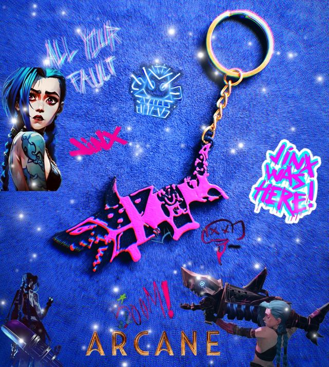 Llavero Fishbones Arcane LOL Jinx