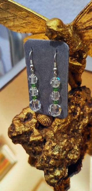 Pendientes plata y cristal 
