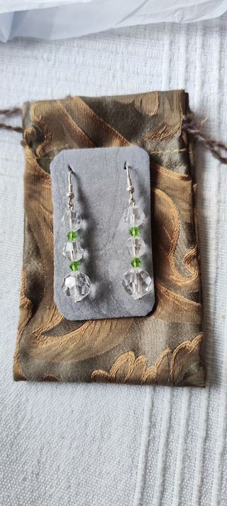 Pendientes plata y cristal 