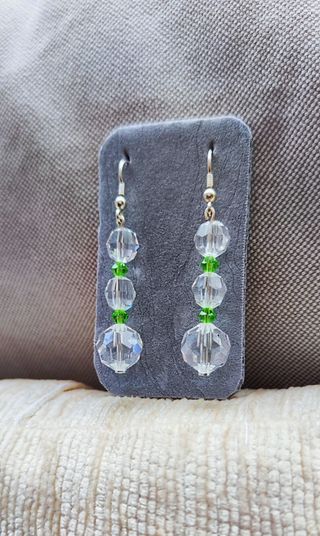 Pendientes plata y cristal 