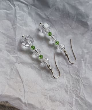 Pendientes plata y cristal 