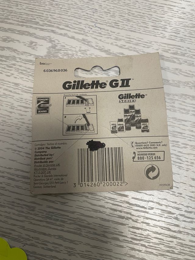 Gillette GII Lamette barba